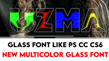 How To Make New Multi Color Glowing Glass Font In Ps Touch & Pixellab| inner Glow glass font