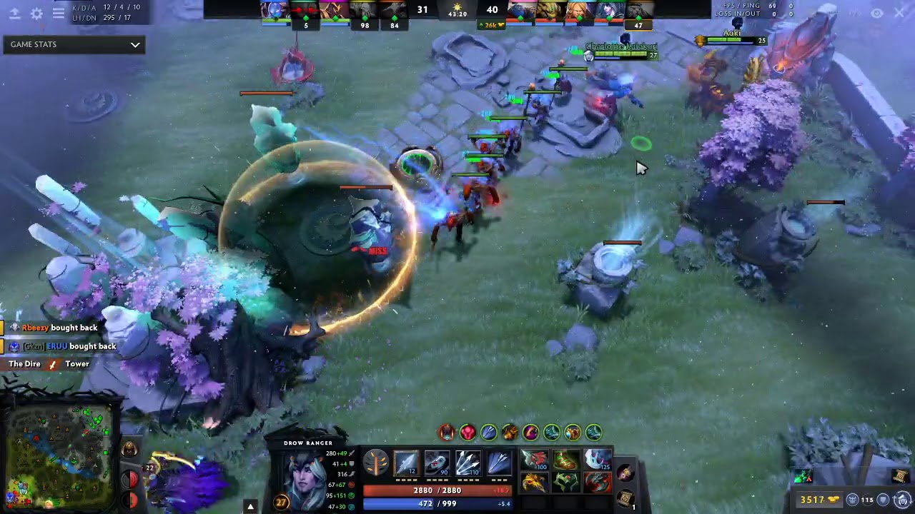 Dota 2 - drow ranger kill streak - YouTube