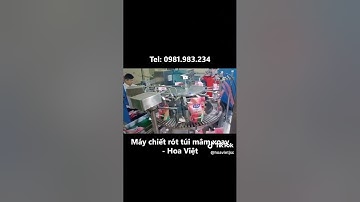Máy chiết rót túi mâm xoay ứng dụng chiết rót túi nước giặt - Công nghệ máy Hoa Việt  #hoaviet
