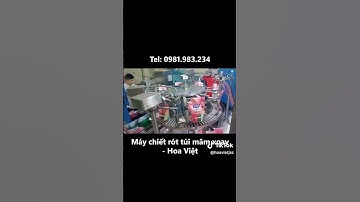 Máy chiết rót túi mâm xoay ứng dụng chiết rót túi nước giặt - Công nghệ máy Hoa Việt  #hoaviet