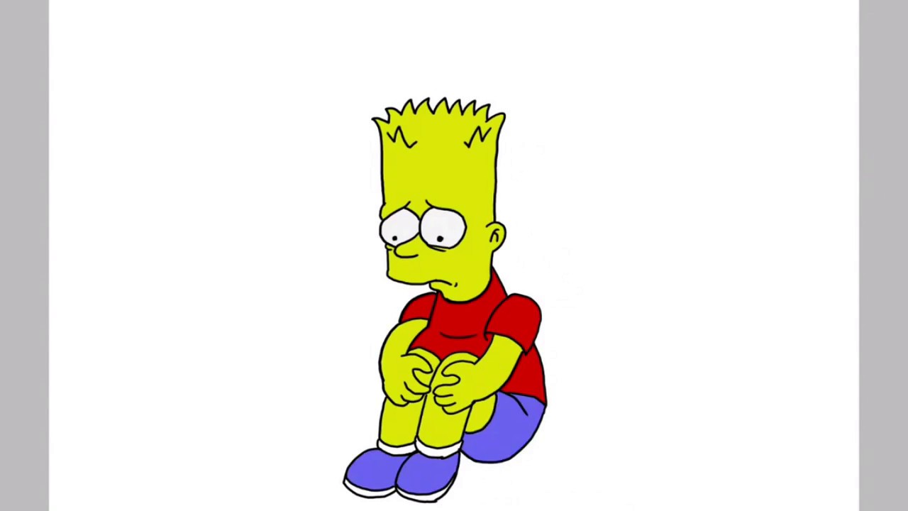 Drawing Bart Simpson Bart Sad