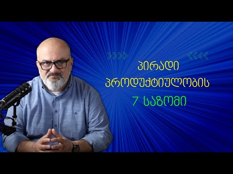 პირადი პროდუქტიულობის 7 საზომი - სანდრო ჯეჯელავა