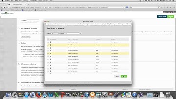 Looking at the test availability exceptions in blackboard