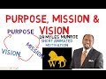 PURPOSE, MISSION and VISION by Dr Myles Munroe (Understand the Difference)