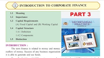 Syjc SP New Syllabus Chapter 1 Introduction To Corporate Finance part 3 || HSC Secretarial Practice