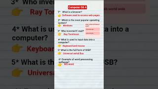 computer questions and answers| #education #shorts #youtubeshorts #shortsfeed #trending