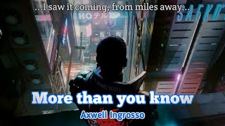 Axwell /\\ Ingrosso - More Than You Know (Remix) 