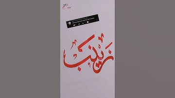 Zainab Name Calligraphy #youtubeshorts #calligraphy #arabic