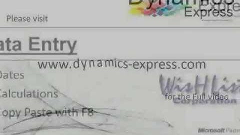 Dynamics Express Data Entry (s)