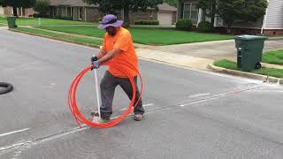 MicroTrenching for Google Fiber, with Aquaphalt road restoration.