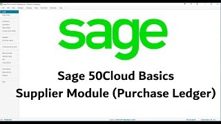 Sage 50Cloud Tutorial  Adding & Editing Suppliers  Lesson 7