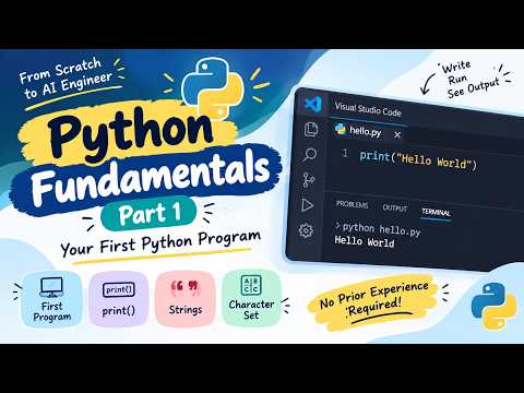 Python Fundamentals Part 1 | Your First Python Program