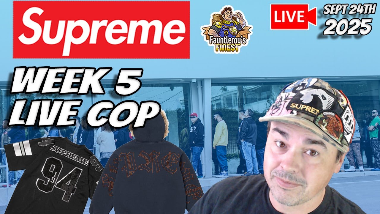 LIVE: Supreme FW25 Week 5 Drop – MLB Collab, Brick Week Energy