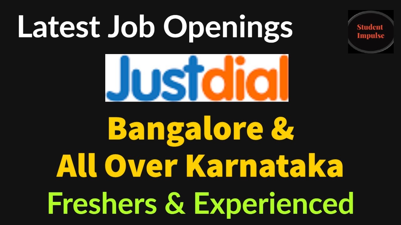 justdial job vacancy bangalore job vacancy karnataka jobs all