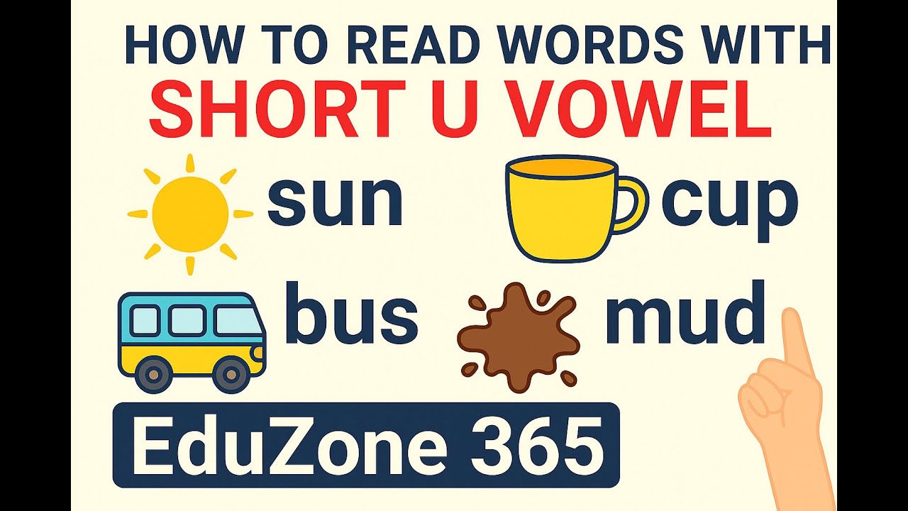 How to Read the Words with Short U Vowel| EduZONE 365 Phonics Lesson