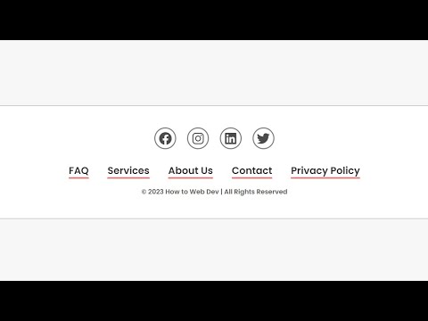 Minimalist Footer Design with HTML & CSS | Step by Step Tutorial - YouTube