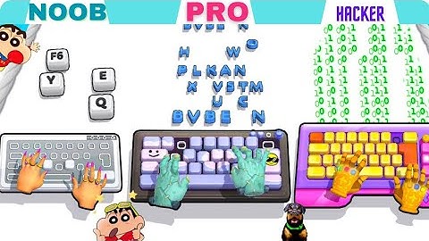 NOOB VS PRO VS HACKER IN TYPING SHOOTER WITH Quick Games