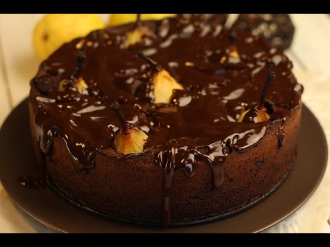 gâteau-aux-chocolat-et-poires-/-choclate-and-pear-cake-/-كعكة-الشكولا-و-الإجاص