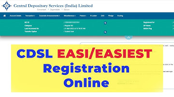 CDSL EASI & EASIEST Registratie Online Proces