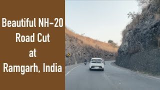 Drive Through Beautiful National Highway-20 Road Cut in Ramgarh, India