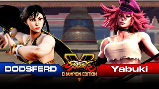 【ストVCE】 DODSFERD [ 春麗 チュンリー chun-li ] vs [ ポイズン poison ] Yabuki 【スト5CE】