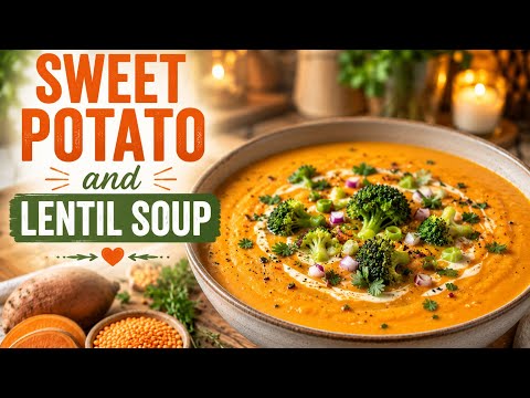 Diabetic-Friendly Sweet Potato & Lentil Soup | Healthy Broccoli Vegetable Soup