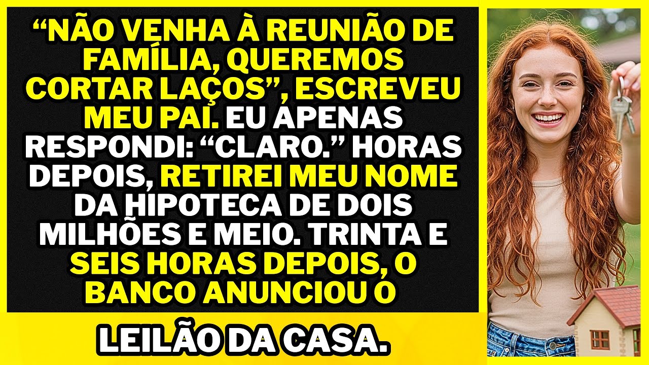Meu pai me mandou: “Não apareça na reunião de família.” Eu apenas sorri e respondi: “Pode deixar.”