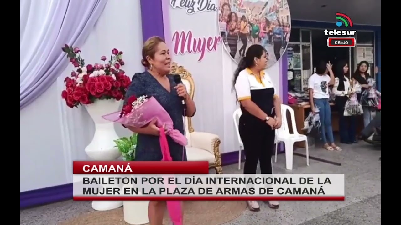 BAILETON POR EL DÍA INTERNACIONAL DE LA MUJER EN LA PLAZA DE ARMAS DE CAMANÁ - #camana