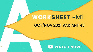 M1 PAST PAPER OCT/NOV 2021 VARIANT 43