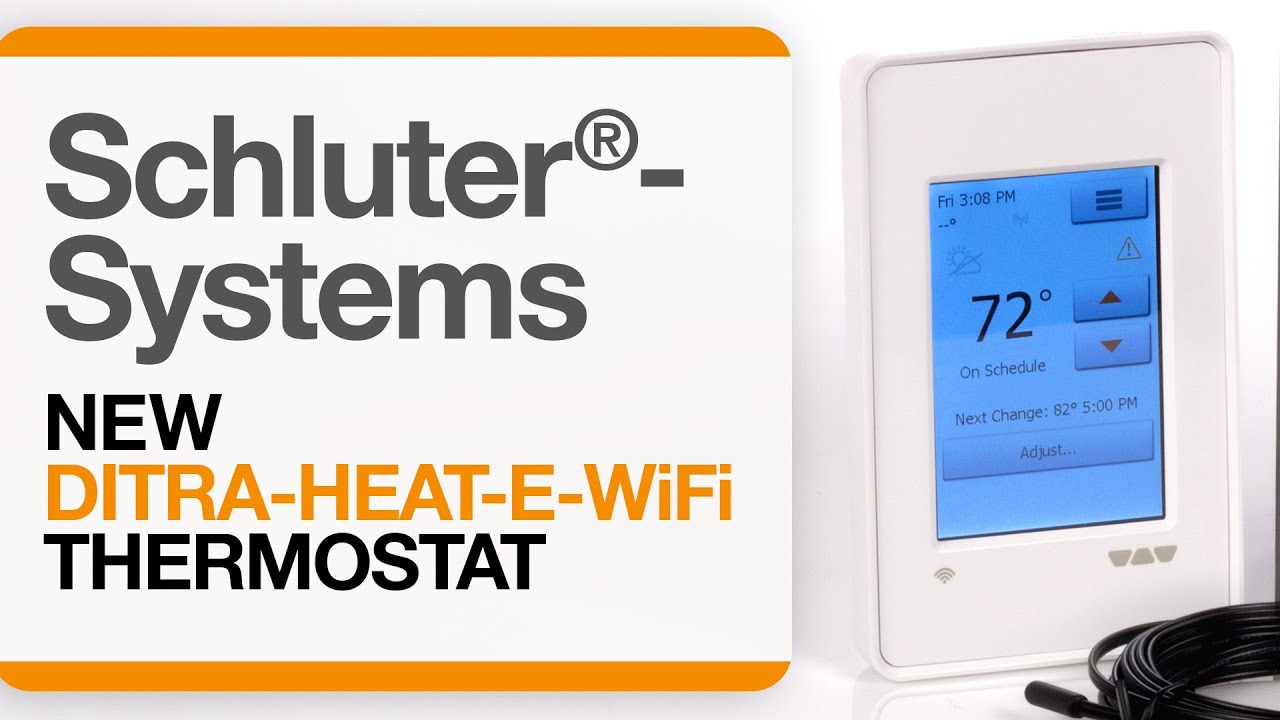 DITRA-HEAT-E-WiFi Thermostat - YouTube