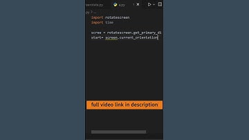 Screen rotator project in Python || For full video check link in description #coding #shorts