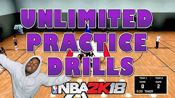 NBA 2K18 UNLIMITED PRACTICE DRILLS! UNLOCK MY PLAYER BADGES FASTER !| BEST BUILDS