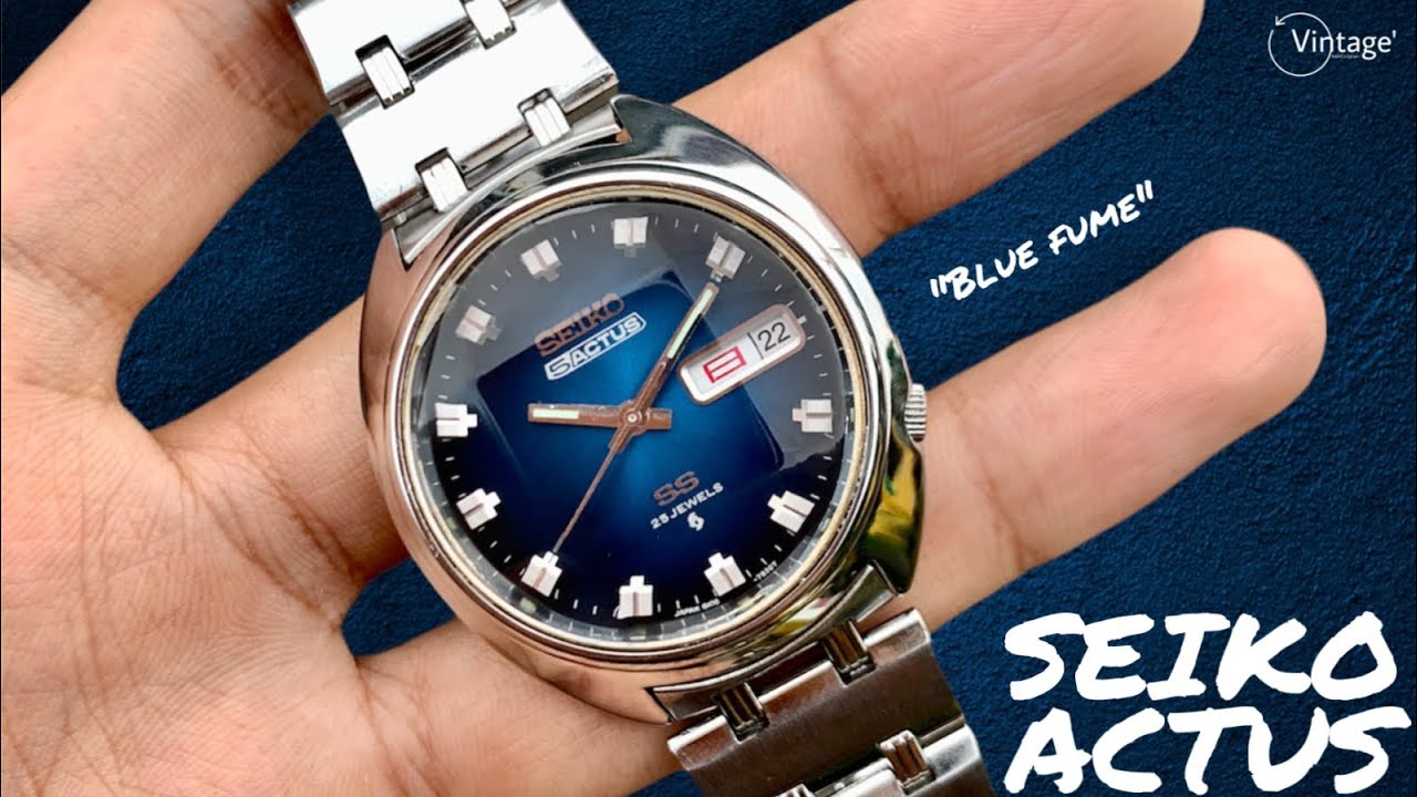 Seiko 5 Actus (SS) 25 Jewels  | Blue dial | (Automatic) -  YouTube