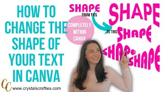How to shape text in Canva