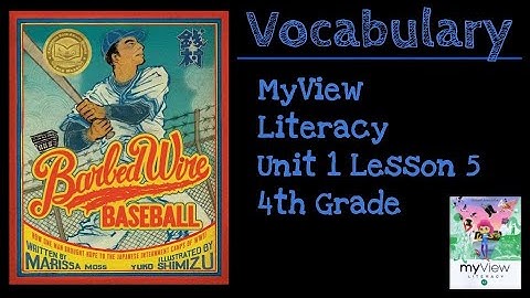Barbed Wire Baseball - Vocabulary - SAVVAS MyView Literacy - Unit 1 Lesson 5 - 4th Grade
