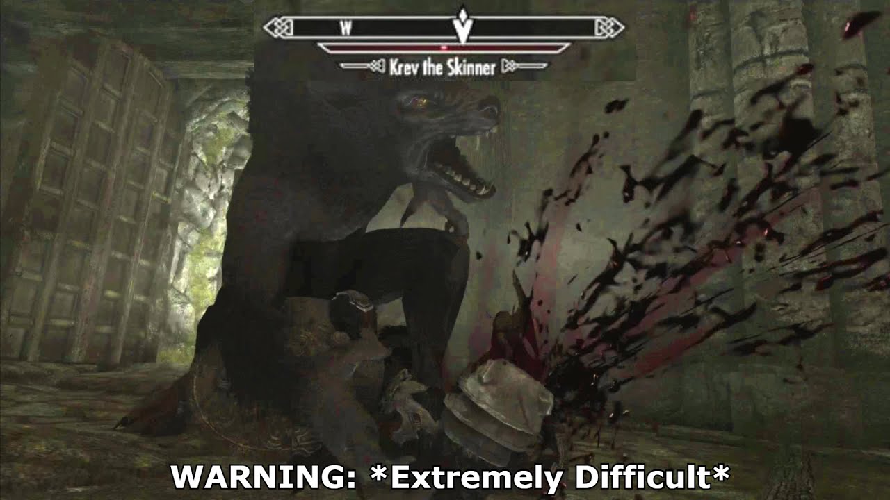 Max Werewolf vs The Silver Hand (Legendary Difficulty) - Skyrim