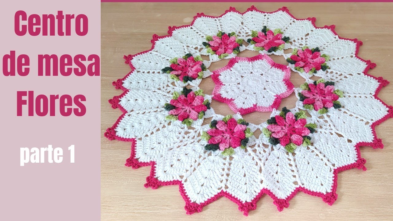 CENTRO DE MESA FLORES EM CROCHÊ|Miriam Kuttoche
