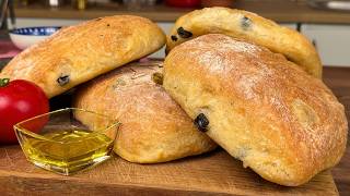 I Make This Olive Ciabatta Bread Every Week No-Knead, No Mixer