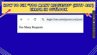 How to Fix “Too Many Requests” HTTP 429 Error in Outlook