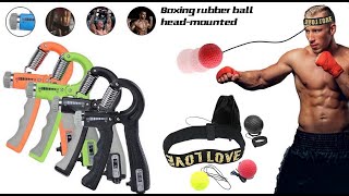 R-образный регулируемый кистевой эспандер и Мяч на резинке для бокса + ТЕСТ