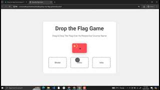 Drop the Flag Game Using HTML, CSS and JavaScript with Source Code