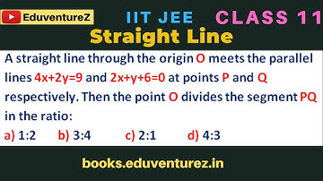 A straight line through the origin O meets the parallel lines 4x+2y=9 and 2x+y+6=0 at points P and