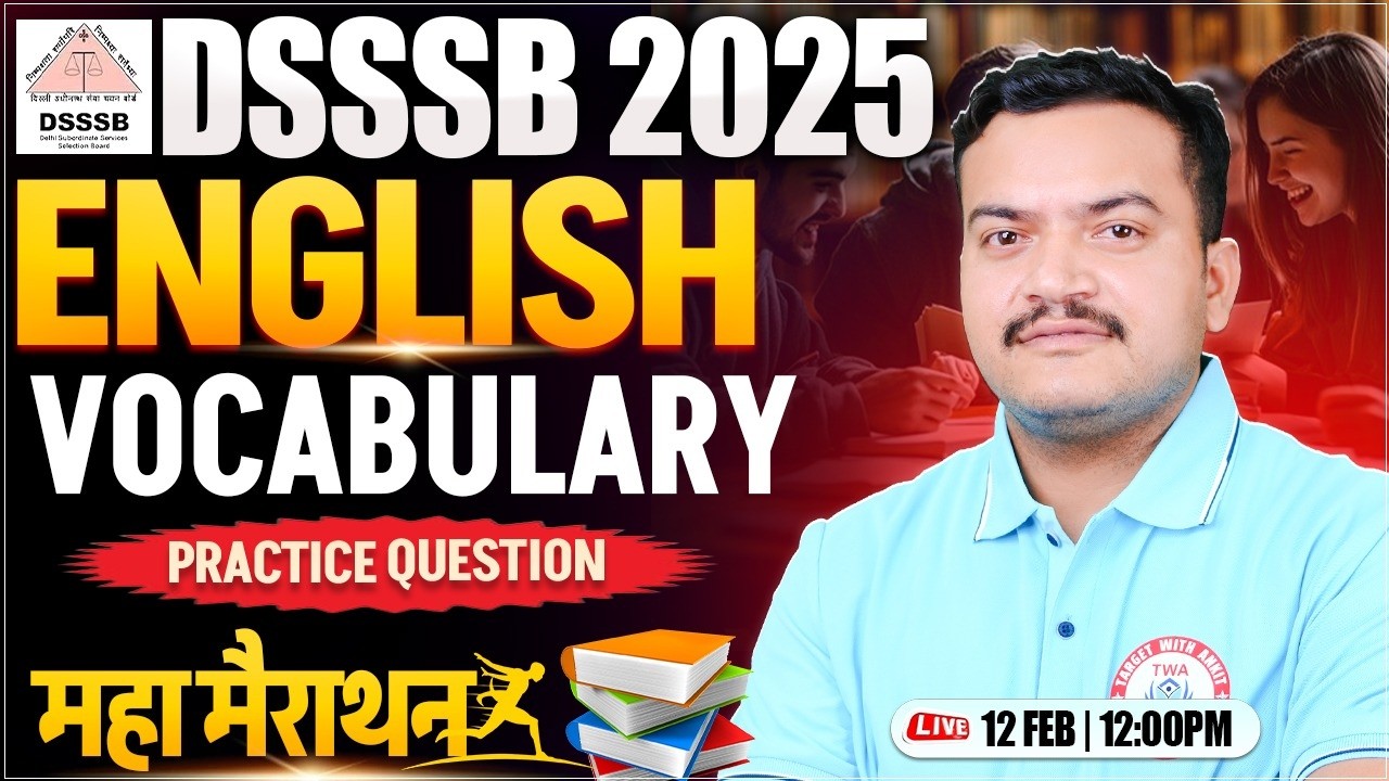 DSSSB 2025 English Marathon | DSSSB PRT TGT PGT English Marathon #6 | English By Anuj Sir