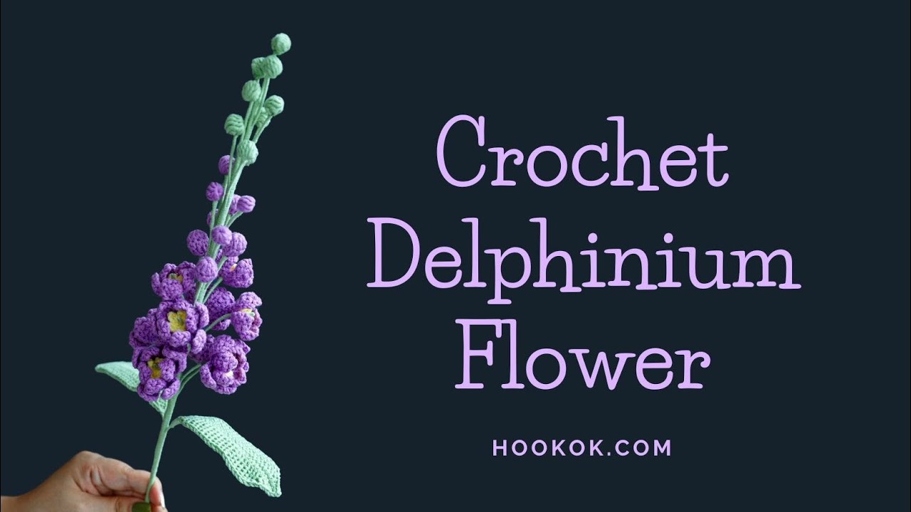 Crochet Delphinium Flower