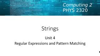 PHYS2320 Strings Unit 4 Unit 4