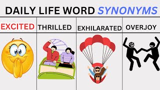 5 Words for Feeling Excited and Happy | Learn English Vocabulary |  SYNONYM SERIES