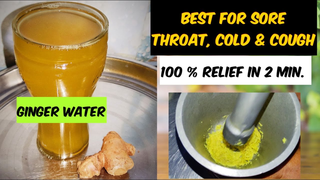 Ginger healthy drink ll quick relief for sore throat - YouTube