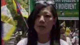 Miss Tibet joins protest