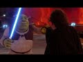 Shrek saves padme from anakin