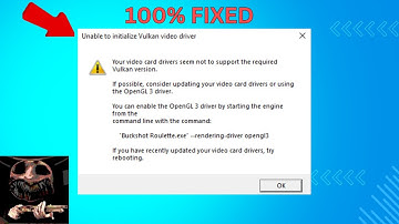Unable To Initialize Vulkan Video Driver | 100% fixed | Buckshot Roullete | 2024